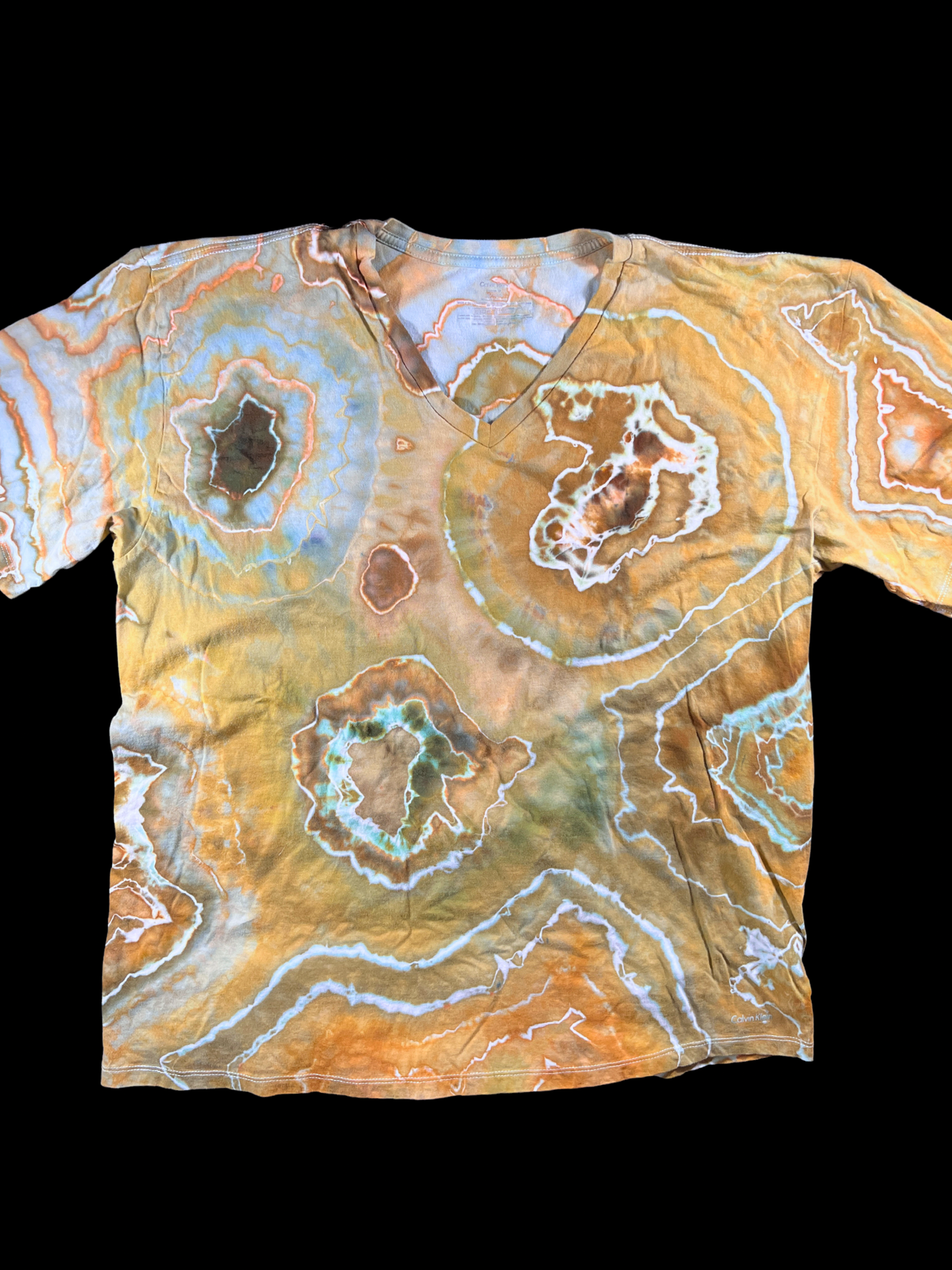 Hand-Dyed Calvin Klein Geode Tie Dye T-shirt - Size X-Large