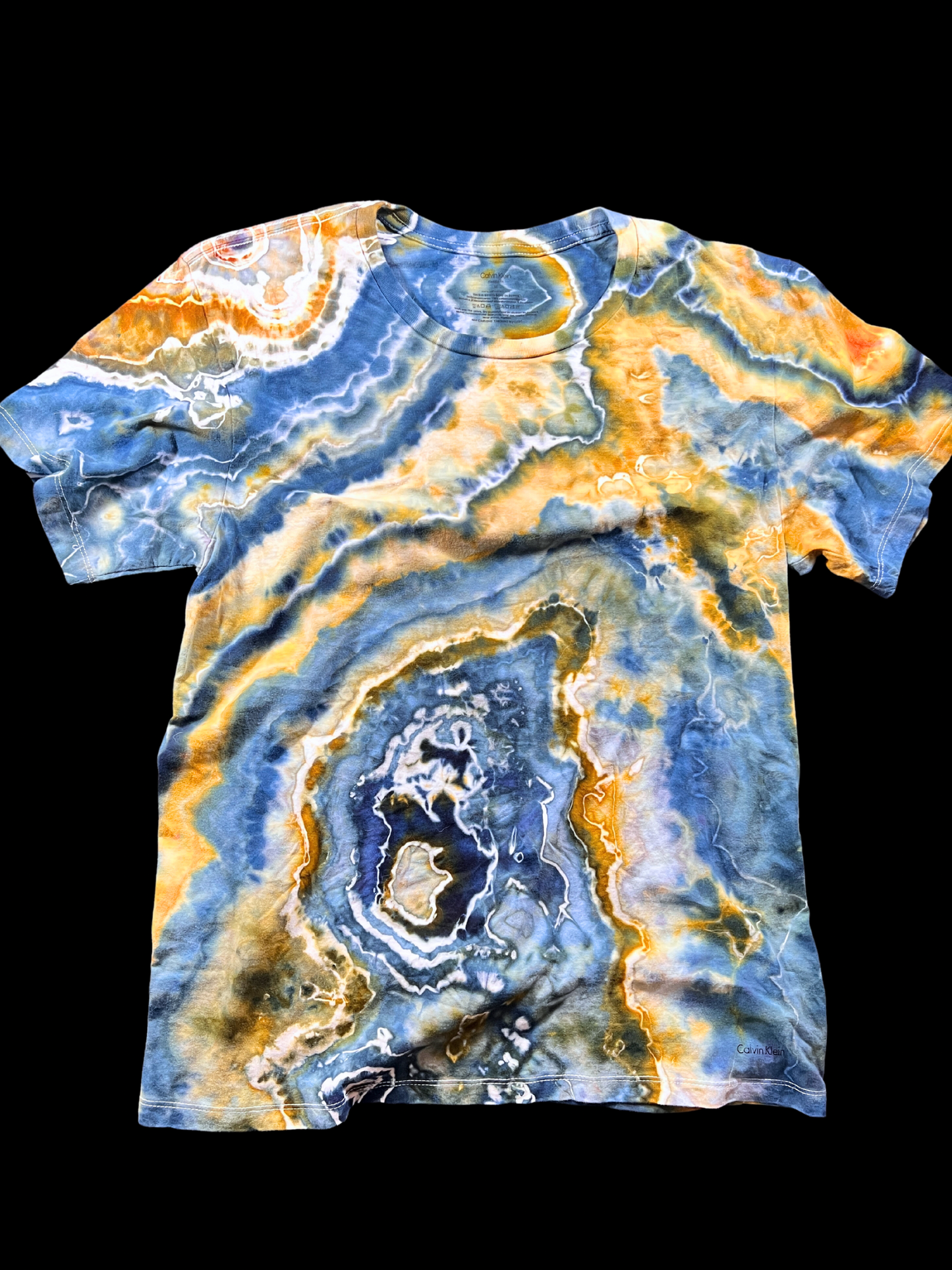 Hand-Dyed Calvin Klein Geode Tie Dye T-shirt - Size Medium