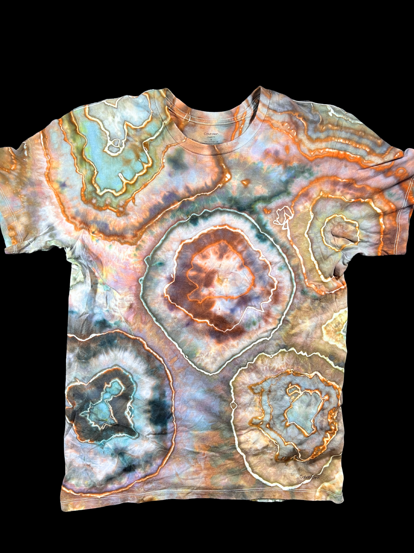 Hand-Dyed Calvin Klein Geode Tie Dye T-shirt - Size Medium