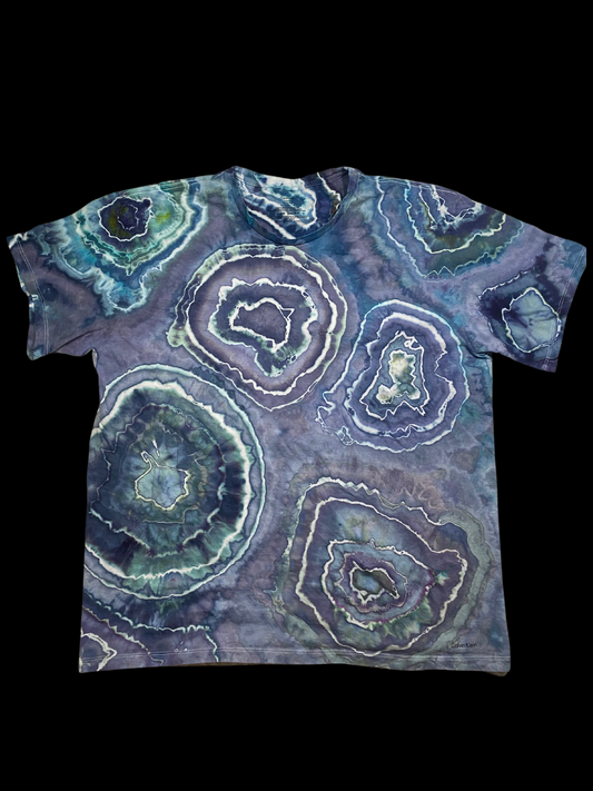 Hand-Dyed Calvin Klein Geode Tie Dye T-shirt - Size X-Large