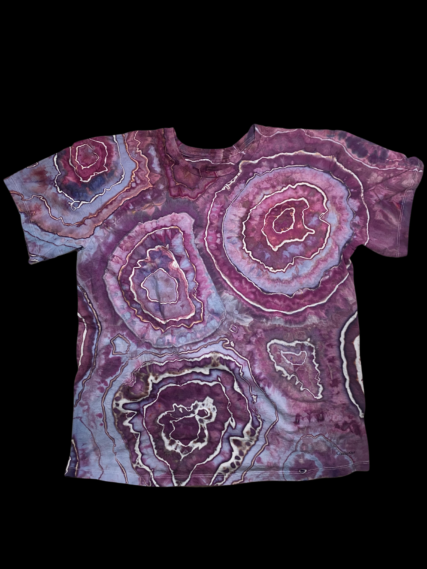 Hand-Dyed Calvin Klein Geode Tie Dye T-shirt - Size Large