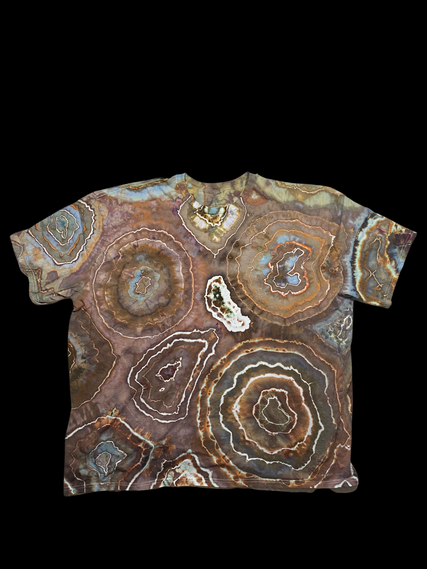 Hand-Dyed Calvin Klein Geode Tie Dye T-shirt - Size 3XL