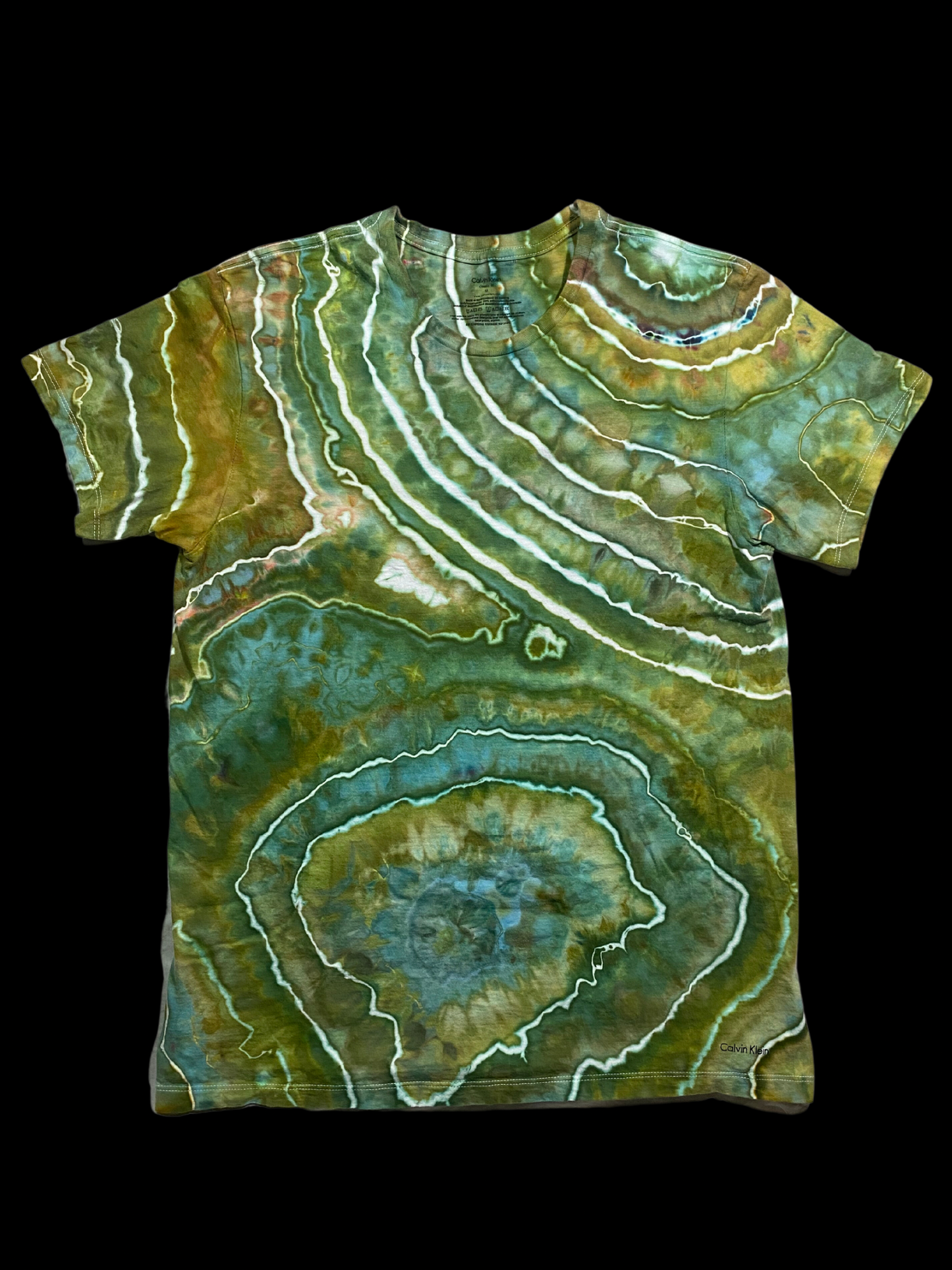 Hand-Dyed Calvin Klein Geode Tie Dye T-shirt - Size Medium